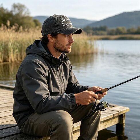 The Fish Whisperer Hats for Men Women, Adjust Fishing Baseball Cap in Kuwait