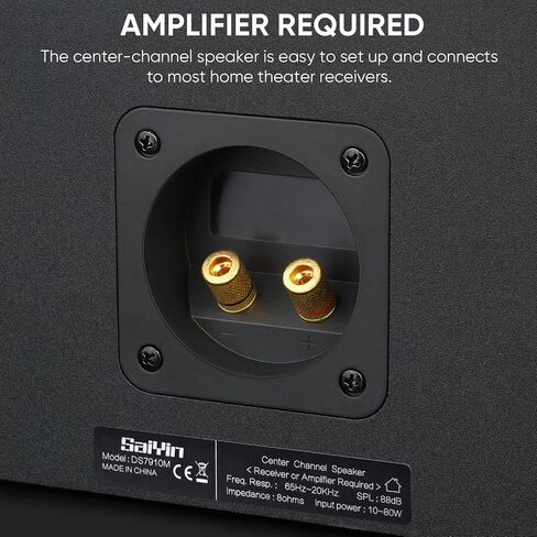 Saiyin Center Channel Speaker for Home Theater Surround Sound System in Kuwait