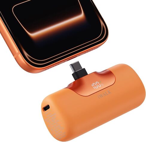 iWALK Portable Charger 5500mAh Next-Gen Small Power Bank 22.5W Fast Charging Battery USB-C Portable Phone Charger for iPhone 17/16/15 17 Plus 17 Pro Max iPad, Samsung Galaxy S25 S24 S23 Android, Black in Kuwait