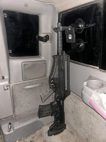 Glass Enclosed Tractor, Combine, Sprayer Gun Mount Rack with Butt Stock in Kuwait