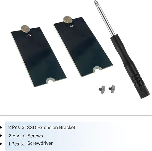 M.2 2242 to 2280 SSD Length Extension Adapter, Black, Pack of 2 in Kuwait