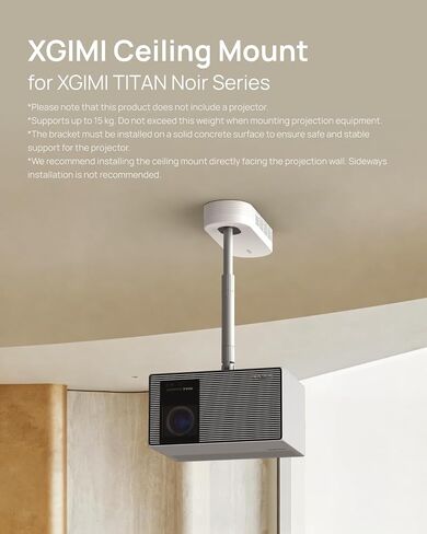XGIMI Ceiling Mount for Titan Noir Series, Built-in Cable Management, Easy Installation, Adjustable and Flexible, Minimalist Design in Kuwait