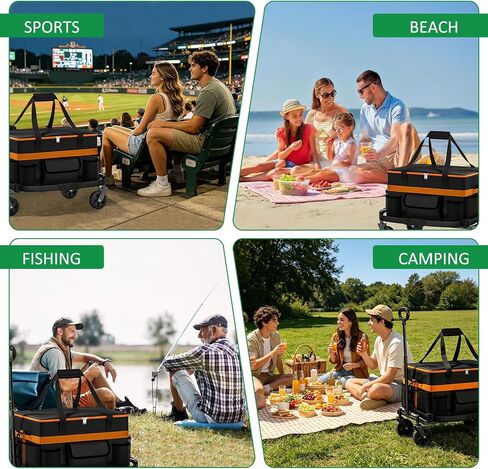 2-in-1 Cooler with Wheels,100 Cans Rolling Cooler,100% Leakproof Cooler Bag in Kuwait