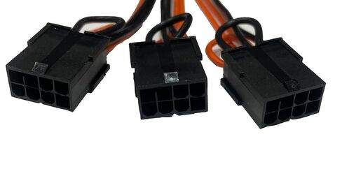 12VHPWR to 3X 8Pin PCIe Female Y-Splitter 6.5in 16AWG UL 1007 RTX Adapter Male to Female Ends in Kuwait