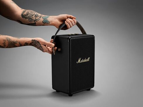 Marshall Tufton Portable Bluetooth Speaker, Black & Brass in Kuwait