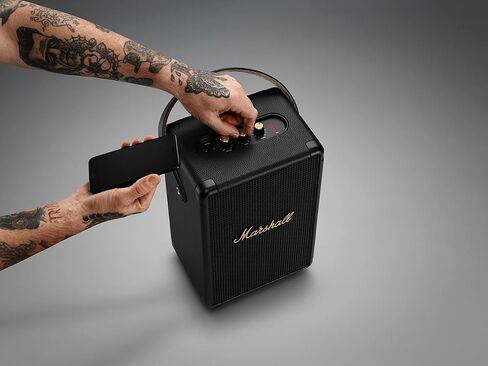 Marshall Tufton Portable Bluetooth Speaker, Black & Brass in Kuwait