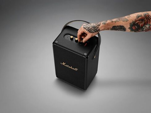 Marshall Tufton Portable Bluetooth Speaker, Black & Brass in Kuwait