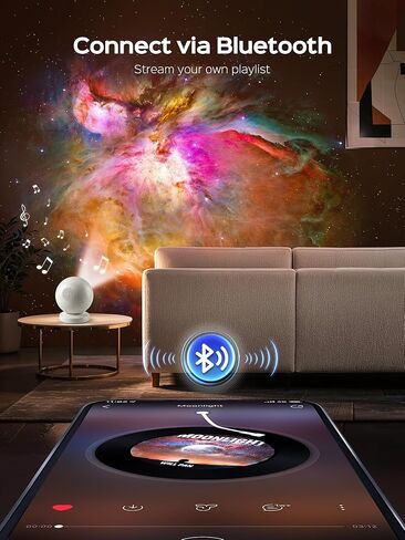 Galaxy Projector for Bedroom with 29 Soothing Sounds Machine, 16 in 1 HD Disc Star Planetarium Projector Galaxy Light, Remote Timer Bluetooth Speaker, Ceiling Night Light Gifts for Boys in Kuwait