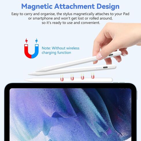 Stylus Pen for Touch Screen,2X Super Fast Charge Stylus Pen for/Tablet/Phone, Android, High Precision Magnetic Universal Stylus Pencil for Android (White) in Kuwait