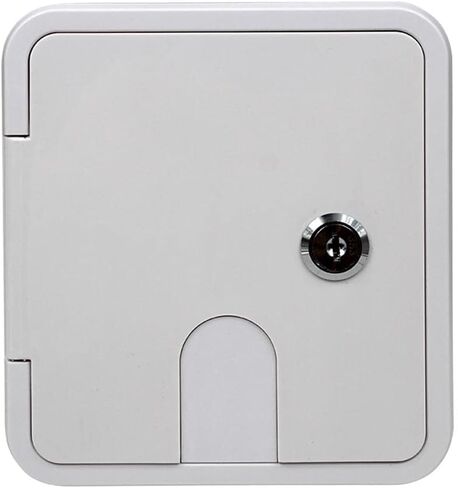 Secure Rv Cable Cover with Locking Keys, White in Kuwait