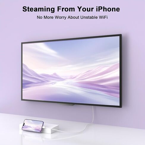 [Apple MFi Certified] USB C to HDMI Cable Adapter for iPhone 17 to TV in Kuwait