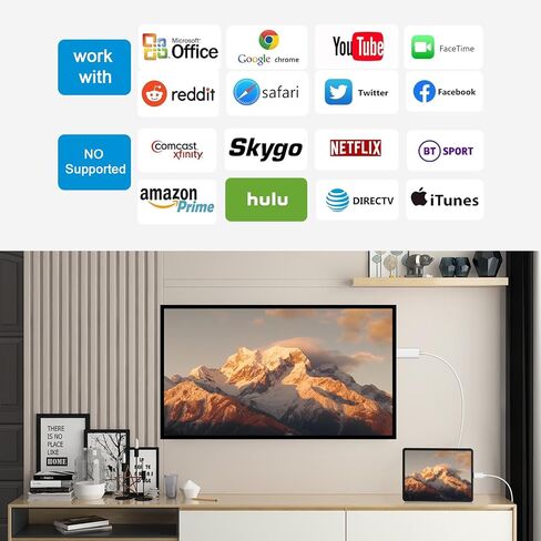 [Apple MFi Certified] USB C to HDMI Cable Adapter for iPhone 17 to TV in Kuwait