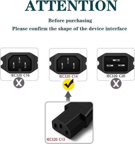 Speaker Power Cable for ION Block Rocker, ION Pathfinder, Tailgater Bluetooth, Guitar Amp, Job Rocker, Explorer Portable Speaker System Replacement Power Cord in Kuwait