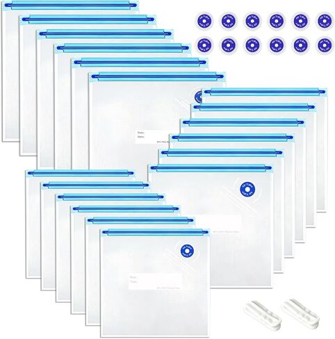 Sous Vide Bags Reusable 32Pcs, Vacuum Sealer Bags 3 Sizes in Saudi Arabia