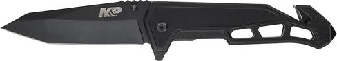 Smith & Wesson Border Guard Spring Assist 9.25 in Folding Knife with 3.99 in Tanto Blade and G-10 Handle for Outdoor, Tactical, Survival and EDC in Kuwait