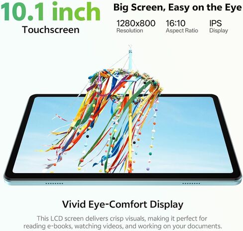 Tablet 10.1 inch, Android Tablet with Case, Gray in Kuwait