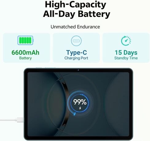 Tablet 10.1 inch, Android Tablet with Case, Gray in Kuwait