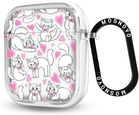 MOSNOVO for Airpods 4 Case, Protective Clear Case with Shockproof Dual Layer Hard Luxe Metal Ring Designed for Airpods 4 Generation - Dinosaur Land in Kuwait