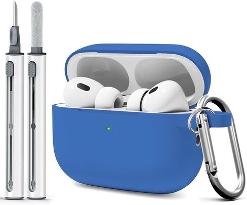 for AirPods Pro 2 Case with Cleaner Kit, Compatible with Airpods Pro 2nd/1st Generation Case (USB-C Cable) with Keychain for Women and Men,Sky Blue in Kuwait