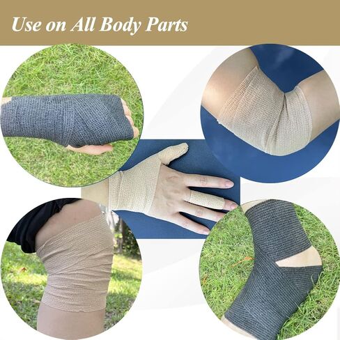 Self Adhesive Bandage Wrap,1 Inch Black Cohesive Bandages, Vet Wrap in Kuwait