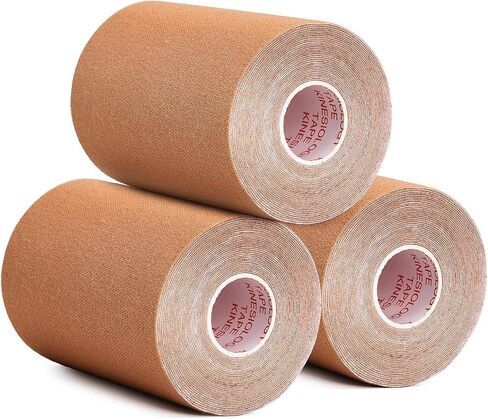 Kinesiology Tape, 3 Pack 4in x 5.5yd Water Resistant Athletic Tape in Kuwait