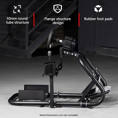 Dardoo Racing Simulator Cockpit Frame Fit for Logitech G27 G920 G923 G29, for Thrustmaster T300 T500, for Fanatec,Adjustable Driving Wheel Stand, Not Included Wheel,Pedal,Handbrake,Shifter & Seat in Kuwait