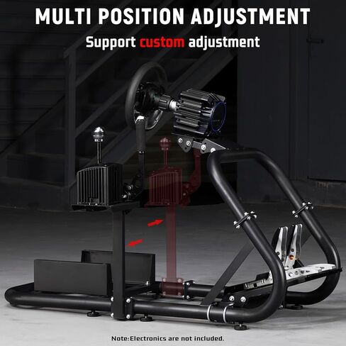 Dardoo Racing Simulator Cockpit Frame Fit for Logitech G27 G920 G923 G29, for Thrustmaster T300 T500, for Fanatec,Adjustable Driving Wheel Stand, Not Included Wheel,Pedal,Handbrake,Shifter & Seat in Kuwait