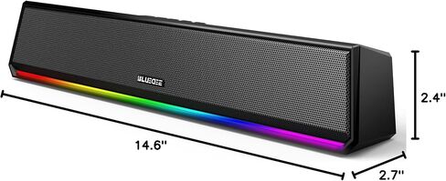 Bluedee Computer Speakers for Desktop PC, Bluetooth & USB PC Sound Bar RGB in Kuwait