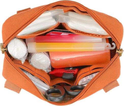 Tactical Molle Admin Pouch with US Flag Patch and Keychain - Utility Laser Cut Tactical EDC Tool Pouch Bag in Kuwait