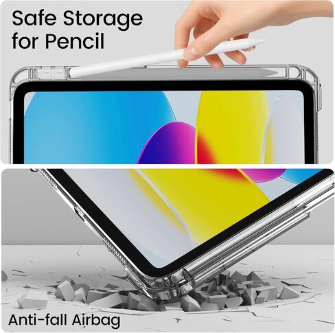 for iPad A16 11th/ 10th Generation Case with Keyboard, Rotatable & Detachable Keyboard Case for iPad 10th, Portrait/Landscape Stand, 7-Colors Backlight Keypad with Multi-Touch Trackpad, Black in Kuwait