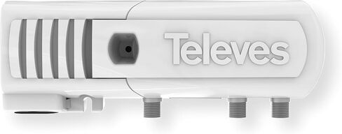 Televes 550104 Power Supply Unit, UL Listed, Built-in 2-Ways Splitter, 12V 220mA, F-Connector, Antenna Power Inserter in Kuwait