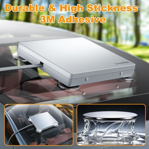 4Pcs Magnetic Mount Plates for Starlink Mini/Gen 3, Adhesive Metal Plate Magnetic Pads for Car Truck RV SUV Aluminum/Glass Cab Roof, Starlink Mounting Accessory for Satellite Dish Magnetic Car Mount in Kuwait