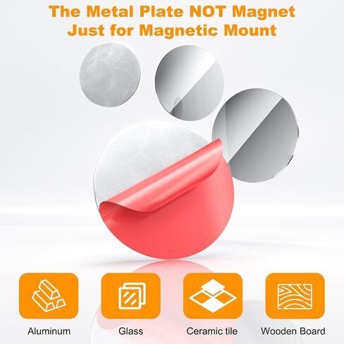 4Pcs Magnetic Mount Plates for Starlink Mini/Gen 3, Adhesive Metal Plate Magnetic Pads for Car Truck RV SUV Aluminum/Glass Cab Roof, Starlink Mounting Accessory for Satellite Dish Magnetic Car Mount in Kuwait