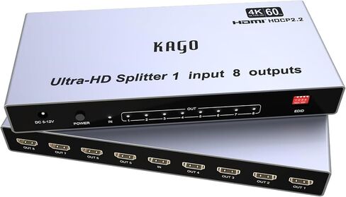 KAGO 4K@60Hz 8 Port HDMI Splitter 1 in 8 Out with EDID in Kuwait