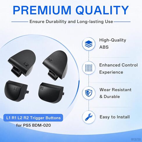 WCDZSU L1 R1 L2 R2 Trigger Buttons & Spring for PS5 BDM-020 Controller in Saudi Arabia