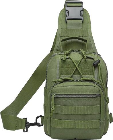 Taeku Tactical Sling Bag 12L Crossbody Shoulder Backpack for Men Black in Saudi Arabia