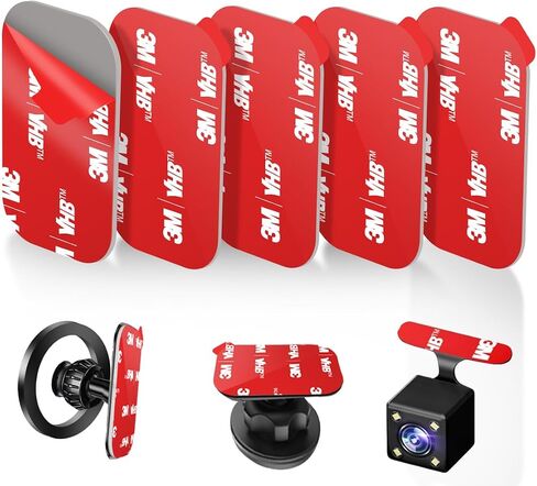 volport 5 Pack Rectangle Heat Resistance Double Side Tape 3M VHB Sticker Pads Sticky Adhesive Replacement for Magnetic Dashboard Car Mount Holder Base for Dash Magnet Phone Mounts & Ring Grip Socket in Saudi Arabia