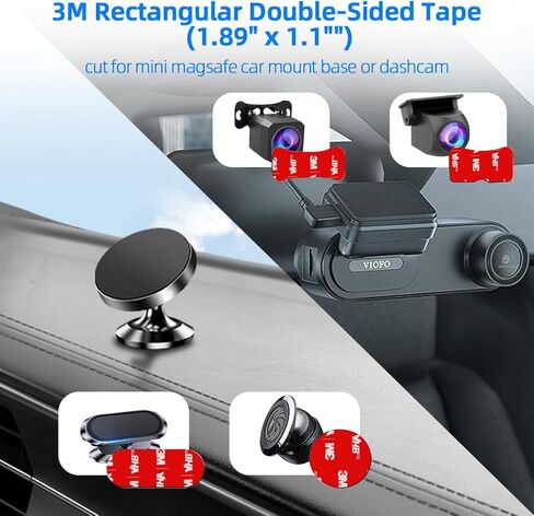 volport 5 Pack Rectangle Heat Resistance Double Side Tape 3M VHB Sticker Pads Sticky Adhesive Replacement for Magnetic Dashboard Car Mount Holder Base for Dash Magnet Phone Mounts & Ring Grip Socket in Saudi Arabia