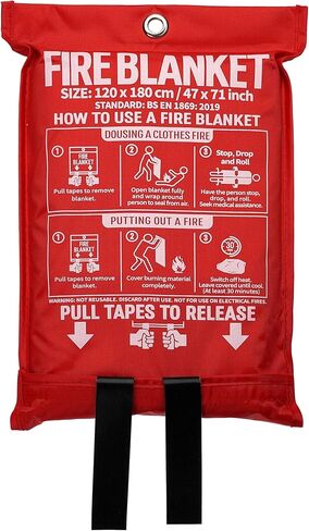 Fire Blanket for Kitchen and Home, 40" x 40", Fiberglass Emergency Fire Blanket, 4 Pack in Kuwait