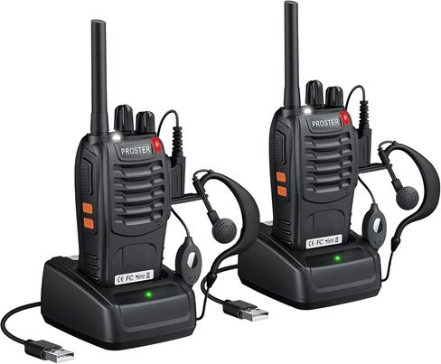 Proster Walkie Talkies 1 Pair - 16CH Long Range USB Rechargeable 2-Pack in Kuwait