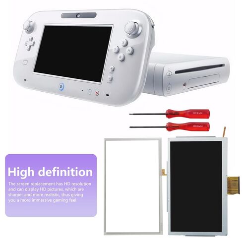 Vicue Updated LCD Touch Screen Digitizer Glass LCD Screen Repair Tools Fit for Nintendo Wii U Gamepad (LCD Screen & Touch Screen) [video game] in Kuwait
