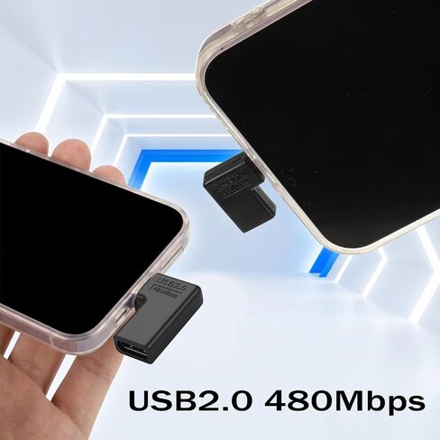 SynHHergyx USB C to Micro USB Adapter 3 Pack USBC to USB Micro Adapter USB-C Type-C Female to USB 2.0 5Pin Male Data Adapters 90 Degree Left & Right Angled Type in Kuwait