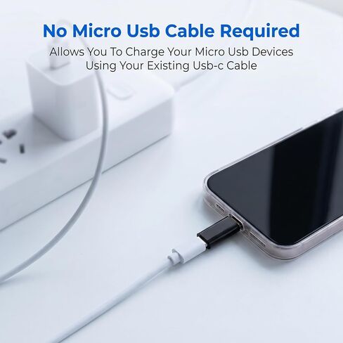 SynHHergyx USB C to Micro USB Adapter 3 Pack USBC to USB Micro Adapter USB-C Type-C Female to USB 2.0 5Pin Male Data Adapters 90 Degree Left & Right Angled Type in Kuwait
