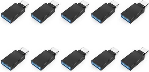 USB to USB C Adapter 10 Pack, Type A Female to C Male Charger Cable Converter for iPhone 15 14 13 12 Pro Max Plus, Apple Watch Ultra iWatch 9 8 7, MacBook Pro, iPad 10 9,Samsung Galaxy S20-23 and More in Saudi Arabia