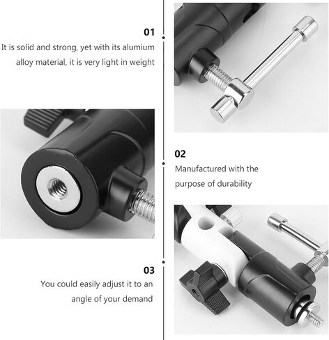FOMIYES -Section Independent Adjustable U-Shape Aluminum Flashlight Holder Pedestal with Two Hinges Lightweight and Superior Reliability for Photographing Accessories in Kuwait