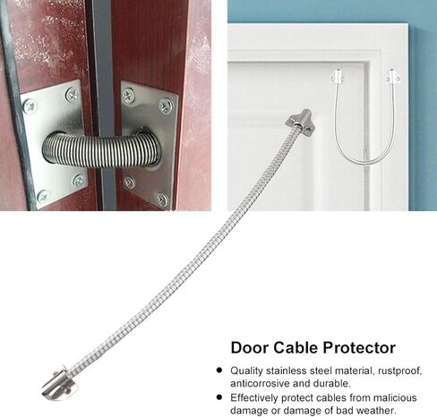 3PCS Armored Door Loop Wire Protector Set. Stainless Exposed Mount Accessor in Kuwait