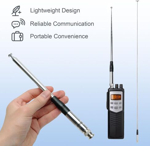 27Mhz CB Antenna Telescopic Antenna Rod (9 in to 51 in) w/Magnetic Base BNC Connector for Handheld Home CB Portable Radios Indoor Transceiver Walkie Talkies Handheld Radio in Kuwait
