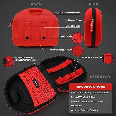 365 PCS First Aid Kit, Waterproof Well-Organized Medic Hard Shell EVA Case in Kuwait