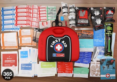 365 PCS First Aid Kit, Waterproof Well-Organized Medic Hard Shell EVA Case in Kuwait