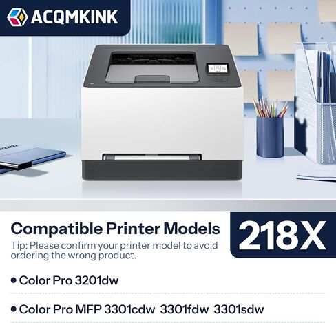 218X Toner Cartridges 4 Pack with Chip Compatible Replacement for HP 218X in Kuwait